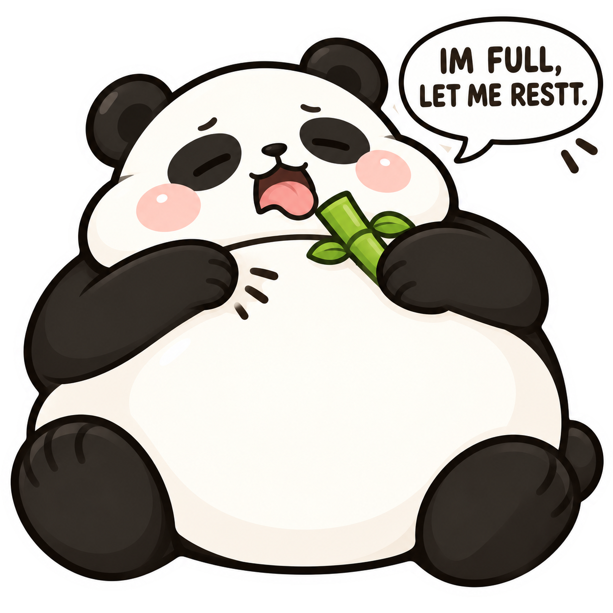 Very full panda